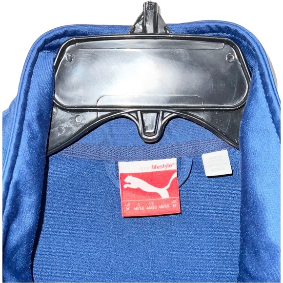 Puma Track Jacket Men’s Size M Blue Green Long Sleeve Front Zip Long Sleeve - Picture 5 of 6